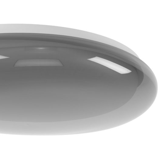 Eglo conistarino plafoniera led 19,5w cct 2700k 6500k 40cm per camera da letto moderna bianca e grigio fumé