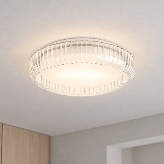 Eglo montedoro plafoniera led 12w cct 2700k 6500k 30cm per cucina moderna bianca