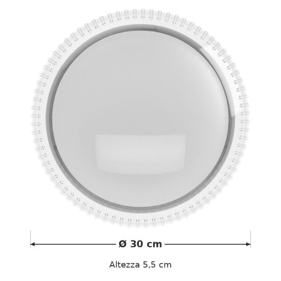 Eglo montedoro plafoniera led 12w cct 2700k 6500k 30cm per cucina moderna bianca