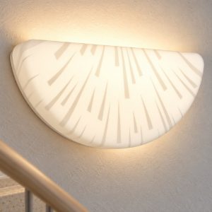 Eglo allerona applique led 12w cct 2700k 6500k 29cm per scala moderna bianca