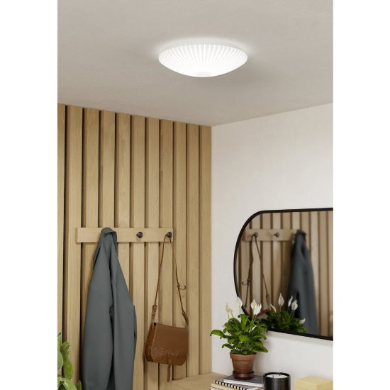 Eglo allerona plafoniera led 12w cct 2700k 6500k 30cm per cucina moderna bianca