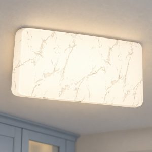 Eglo allerona plafoniera led 12w cct 2700k 6500k 28,5cm per cucina moderna bianca effetto marmo