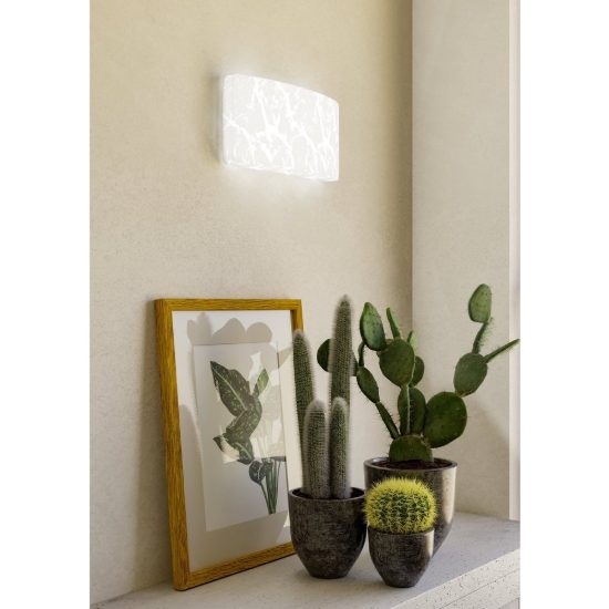 Eglo allerona plafoniera led 12w cct 2700k 6500k 28,5cm per cucina moderna bianca effetto marmo