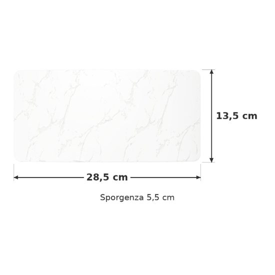 Eglo allerona plafoniera led 12w cct 2700k 6500k 28,5cm per cucina moderna bianca effetto marmo