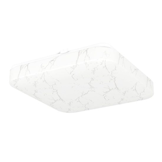 Eglo allerona plafoniera led 16w cct 2700k 6500k 27cm per cucina moderna bianca effetto marmo