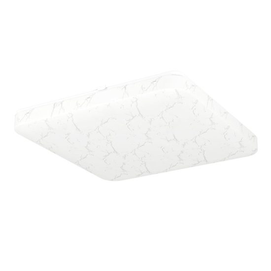 Eglo allerona plafoniera led 24w cct 2700k 6500k 41cm per ingresso moderna bianca effetto marmo