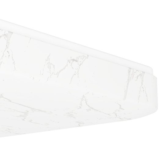Eglo allerona plafoniera led 24w cct 2700k 6500k 41cm per ingresso moderna bianca effetto marmo