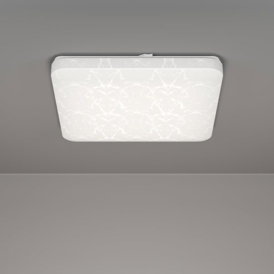 Eglo allerona plafoniera led 24w cct 2700k 6500k 41cm per ingresso moderna bianca effetto marmo