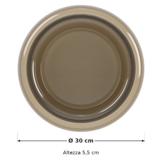 Eglo conistarino plafoniera led 12w cct 2700k 6500k 30cm per cucina moderna bianca e marrone doppio bordo