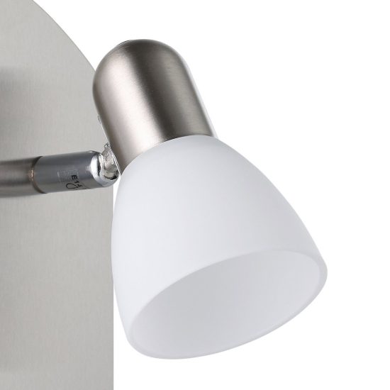 Eglo enea applique con faretto e14 orientabile 19cm per camera da letto moderna nichel