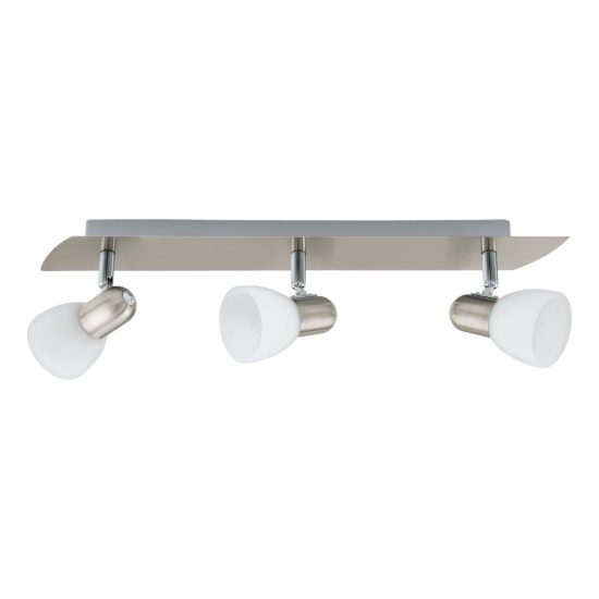 Eglo enea plafoniera con 3 faretti e14 orientabili 50cm per ingresso moderna nichel
