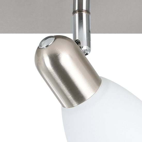 Eglo enea plafoniera con 3 faretti e14 orientabili 50cm per ingresso moderna nichel