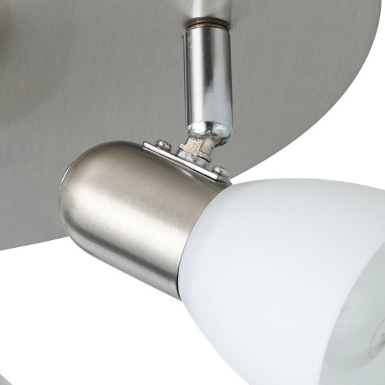 Eglo enea plafoniera con 3 faretti e14 orientabili 26,5cm per cucina moderna nichel