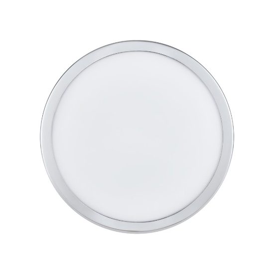Eglo palermo plafoniera led 10,8w 3000k 22,5cm ip44 per bagno moderna cromo