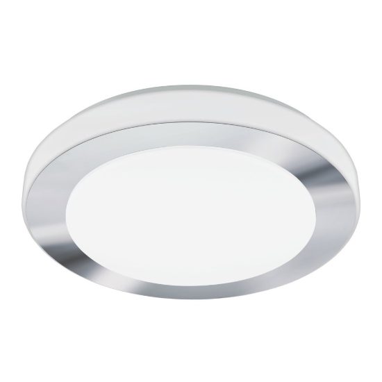 Eglo carpi plafoniera led 21,9w 3000k 38,5cm ip44 per bagno moderna bianca e cromo