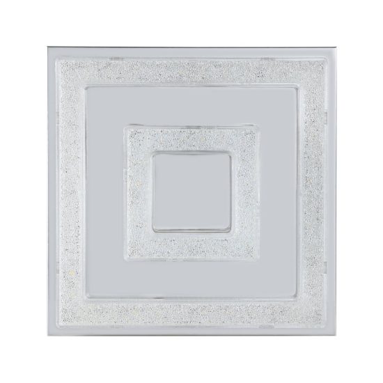 Eglo fradelo plafoniera led 11,5w 3000k 26cm per ingresso classica cromo con cristalli
