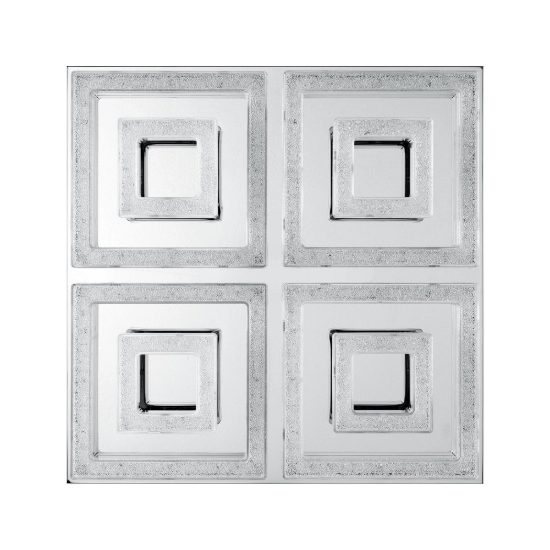 Eglo fradelo plafoniera led 46,5w 3000k 52cm per soggiorno classica cromo con cristalli