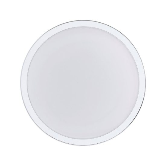 Eglo palermo 2 plafoniera led 15,6w 3000k 28cm per cucina moderna bianca e cromo