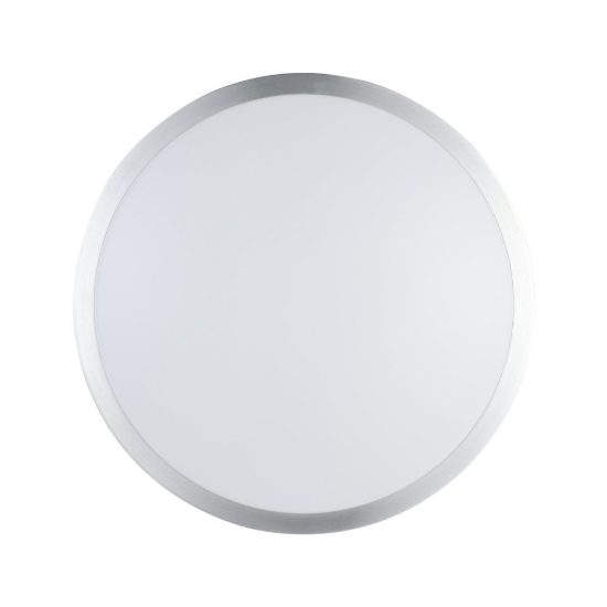 Eglo competa 1 plafoniera led 18w 3000k 32,5cm per cucina moderna bianca e nichel