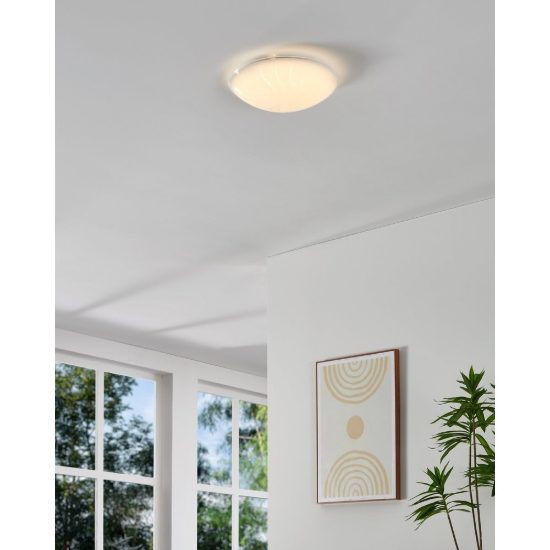 Eglo margitta 1 plafoniera led 10,8w 3000k 31,5cm per cucina moderna bianca