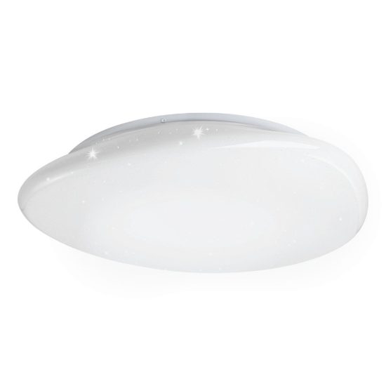 Eglo sileras plafoniera led 20,5w cct 2700k 6500k 45cm con telecomando per soggiorno moderna bianca