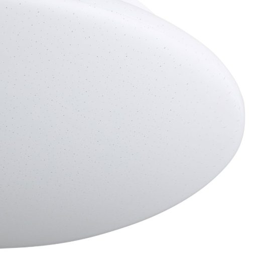 Eglo sileras plafoniera led 20,5w cct 2700k 6500k 45cm con telecomando per soggiorno moderna bianca