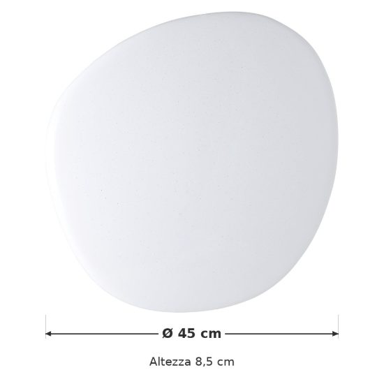 Eglo sileras plafoniera led 20,5w cct 2700k 6500k 45cm con telecomando per soggiorno moderna bianca