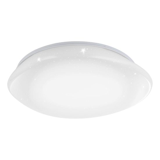 Eglo sileras plafoniera led 31w cct 2700k 6500k 60cm con telecomando per soggiorno moderna bianca