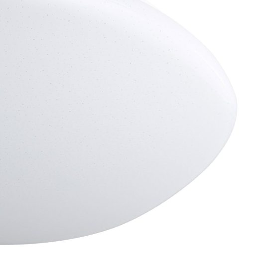 Eglo sileras plafoniera led 31w cct 2700k 6500k 60cm con telecomando per soggiorno moderna bianca