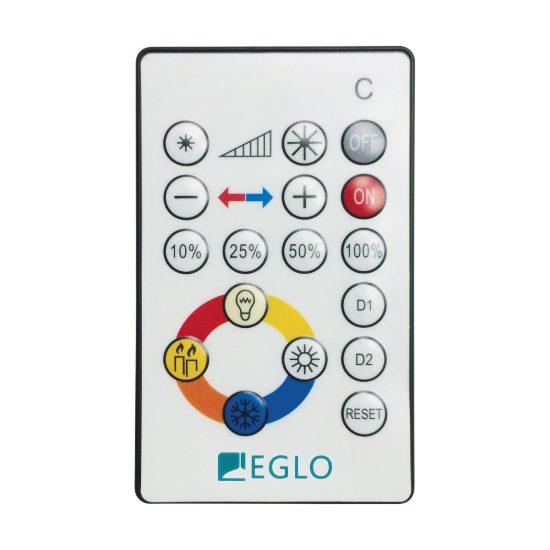 Eglo sileras plafoniera led 31w cct 2700k 6500k 60cm con telecomando per soggiorno moderna bianca
