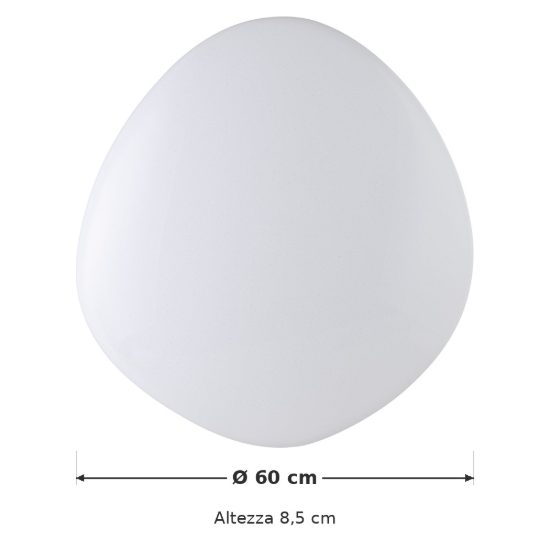 Eglo sileras plafoniera led 31w cct 2700k 6500k 60cm con telecomando per soggiorno moderna bianca