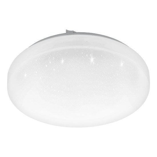 Eglo frania plafoniera led 10w 3000k 28cm per cucina moderna bianca effetto cristallo