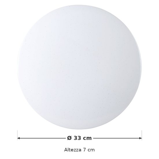 Eglo frania plafoniera led 14,6w 3000k 33cm per cucina moderna bianca effetto cristallo
