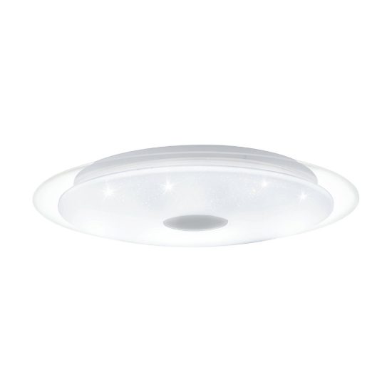 Eglo lanciano 1 plafoniera led 18,8w cct 3000k 5000k 40cm con telecomando per soggiorno moderna bianca