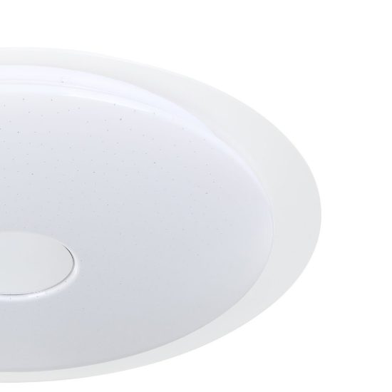 Eglo lanciano 1 plafoniera led 18,8w cct 3000k 5000k 40cm con telecomando per soggiorno moderna bianca