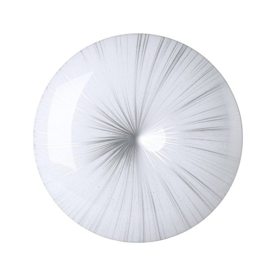 Eglo nieves plafoniera led 19,5w 3000k 41cm per corridoio moderna bianca e argento