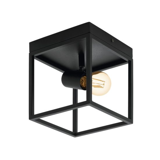 Eglo silentina plafoniera 18cm per cucina industriale nera