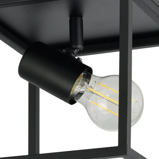 Eglo silentina plafoniera 18cm per cucina industriale nera