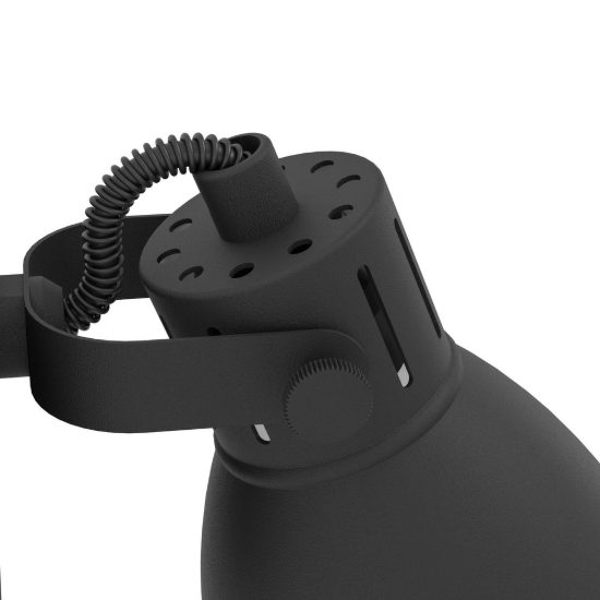 Eglo seras 2 applique con faretto gu10 led 2,8w 3000k orientabile 10cm per camera da letto moderna nera