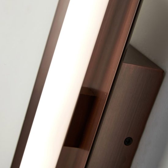 Applique led 10w cct 2700k 5000k dimmerabile 15cm per salotto marrone scuro spazzolato