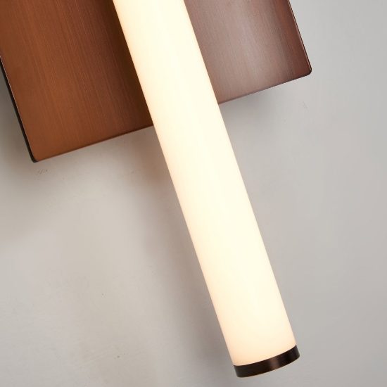 Applique led 10w cct 2700k 5000k dimmerabile 15cm per salotto marrone scuro spazzolato