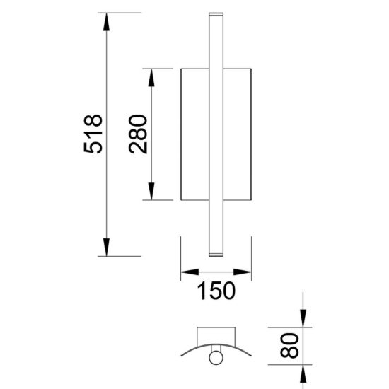 Applique da parete led 10w cct 2700k 5000k dimmerabile sabbia