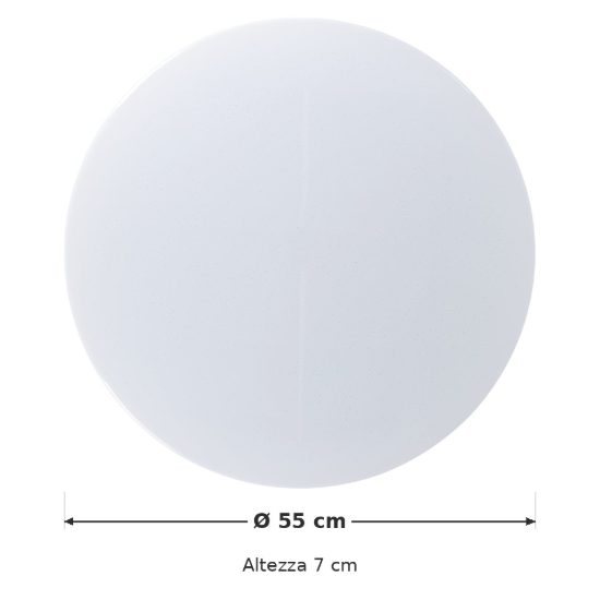 Eglo frania plafoniera led 50w 3000k 55cm per soggiorno moderna bianca effetto cristallo
