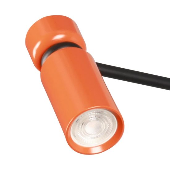 Applique per comodino camera da letto nero arancione lucido orientabile