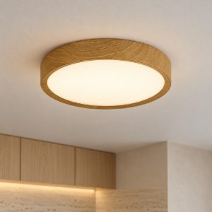 Eglo musurita plafoniera led 14,6w 3000k 34cm per cucina moderna effetto legno