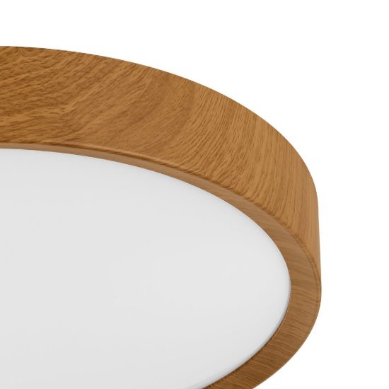 Eglo musurita plafoniera led 14,6w 3000k 34cm per cucina moderna effetto legno