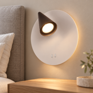 Applique per camera da letto orientabile led 2700k grigio