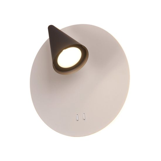 Applique per camera da letto orientabile led 2700k grigio