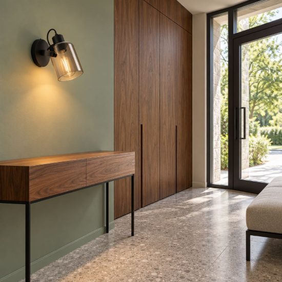 Eglo berregas applique con faretto e27 orientabile 11cm per ingresso moderna nera e cromo