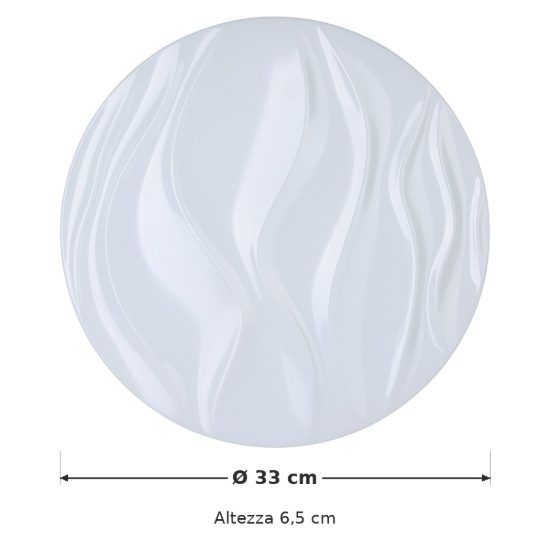 Eglo benariba plafoniera led 14,6w 3000k 33cm per cucina moderna bianca